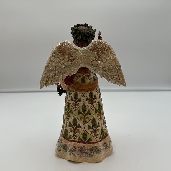 Jim Shore Jolly Holly Days Victorian Angel with Candle - Picture 3 of 16